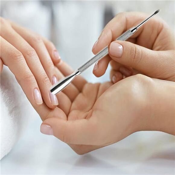 Cuticle Pusher Dual Sided - Sharp Edge Spoon Shaped Double Ended Cuticle Pusher - Picture 6 of 7